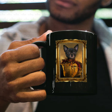 Personalized Dog Gift Idea - Royal Dog's Portrait 14 For Dog Lovers - Black Mug